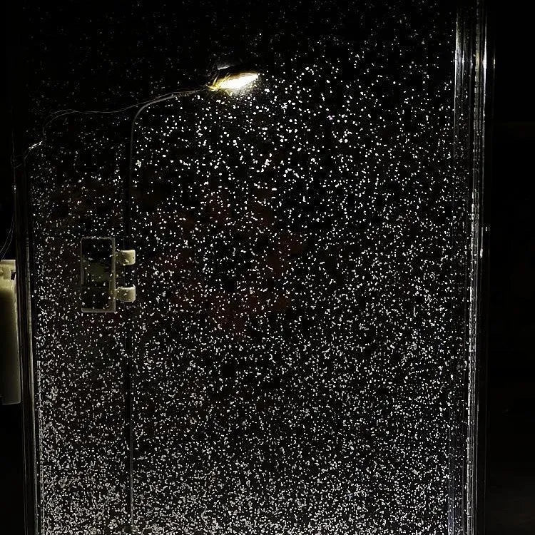 DIY snowy night light kit with LED components and craft materials for Christmas desktop decor