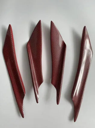 Carbon fibre pattern bumper blade spoiler for car front bumper mounting