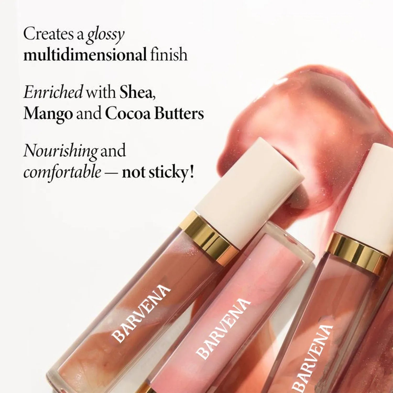 Velvet matte lip lacquer in BN7168 series colours with smooth non-dry finish for universal skin types