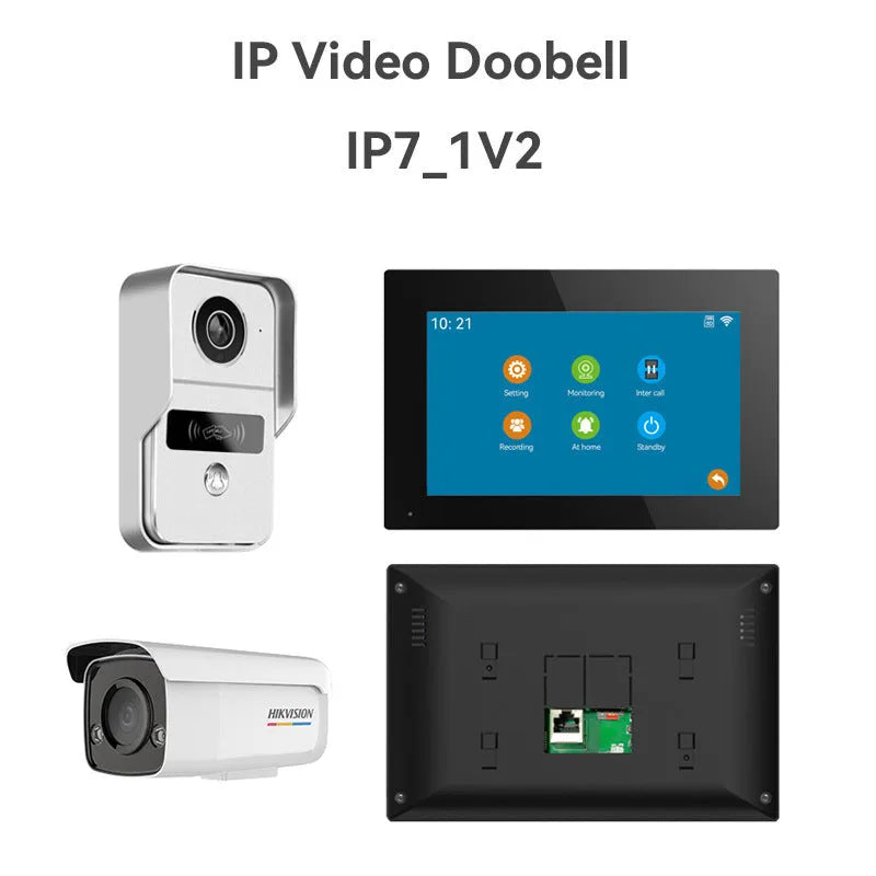 10-inch wireless network video intercom doorbell with colour HD display and 1080P camera for home security