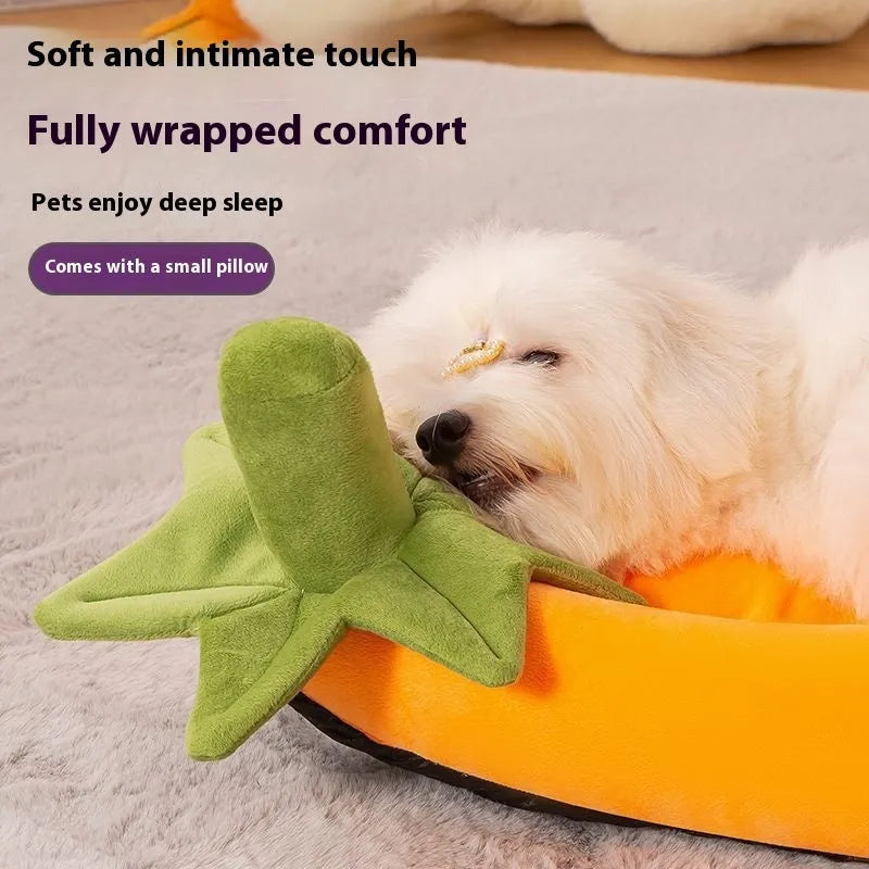 Universal removable washable dog mat in cloth fabric showing size options for small to large dogs