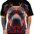 Men's short sleeve T-shirt with 3D digital printed animal camouflage pattern