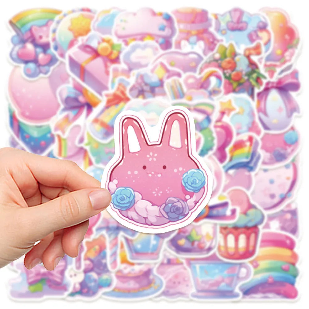 Fresh candy small object decorative waterproof stickers in cute style for journal and account decoration