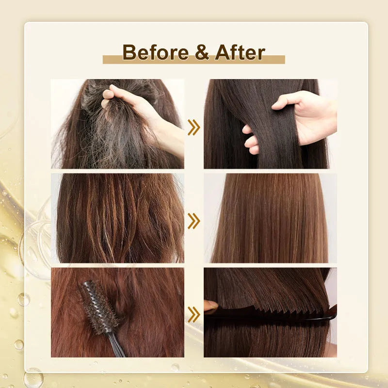 Yellow 50ml curly hair essential oil for split ends and scalp care