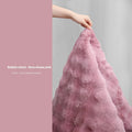 French cream style solid colour carpet in imitation rabbit plush, living room floor mat