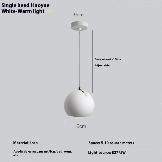 Ball chandelier table lamp in post-modern design with configurable head count and colour options