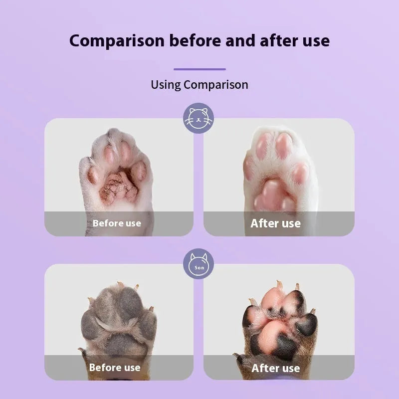 40g tub of pet foot moisturising cream with Brazil palm wax for cat and dog paw care.