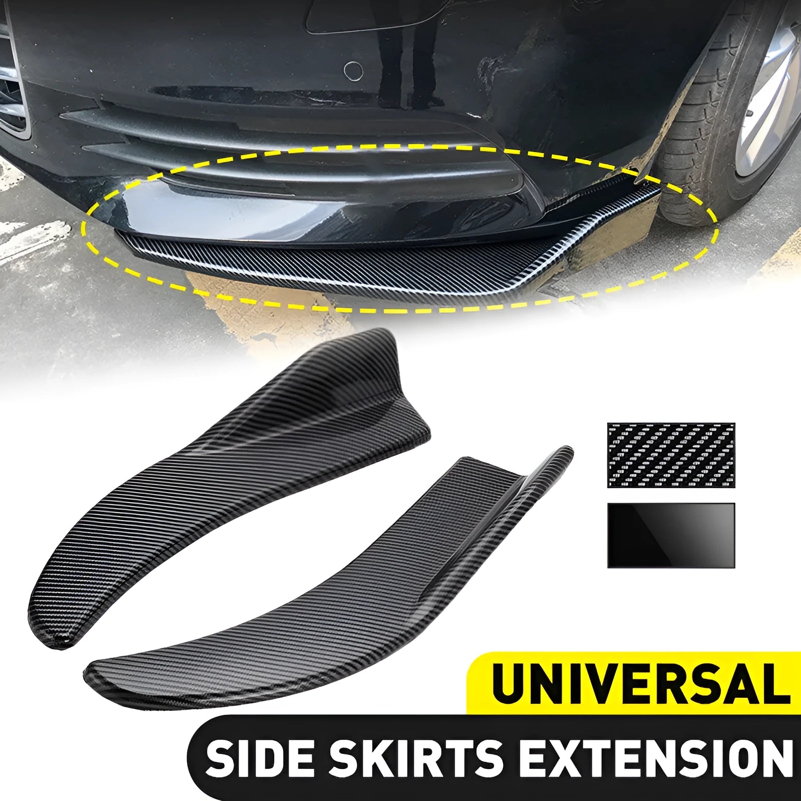 ABS plastic car bumper deflector lights for General Motors vehicles measuring 440 mm length