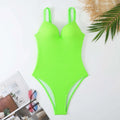 Women's sunkist stripe one-piece swimsuit in sleeveless polyester design