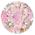 50 piece Christmas waterproof vinyl sticker pack with cute designs for cars and devices