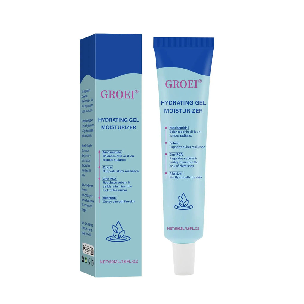 50ml jar of hyaluronic acid moisturising facial gel for skin hydration.