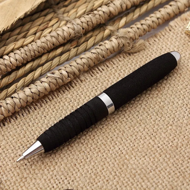 EVA metal cap mini ballpoint pen with 1.0mm bullet tip, shown at 112mm length.