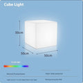 Modern square LED cube stool light for outdoor gardens and patios with waterproof IP65 rating