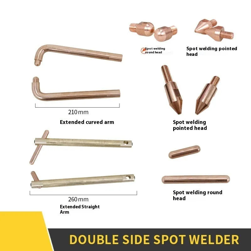 Double-sided spot welder butt welding machine with manual control and included welding heads