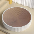 Round green cat scratching board measuring 55cm with replaceable corrugated cardboard refills