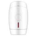 White home laser hair removal instrument with display and buttons on a compact unit.