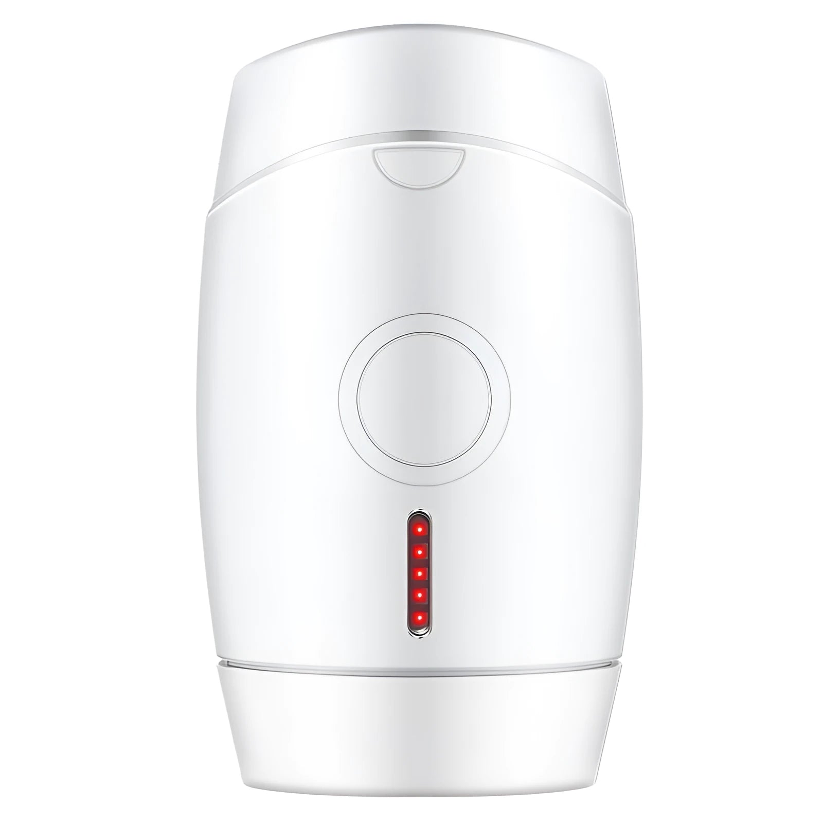 White home laser hair removal instrument with display and buttons on a compact unit.