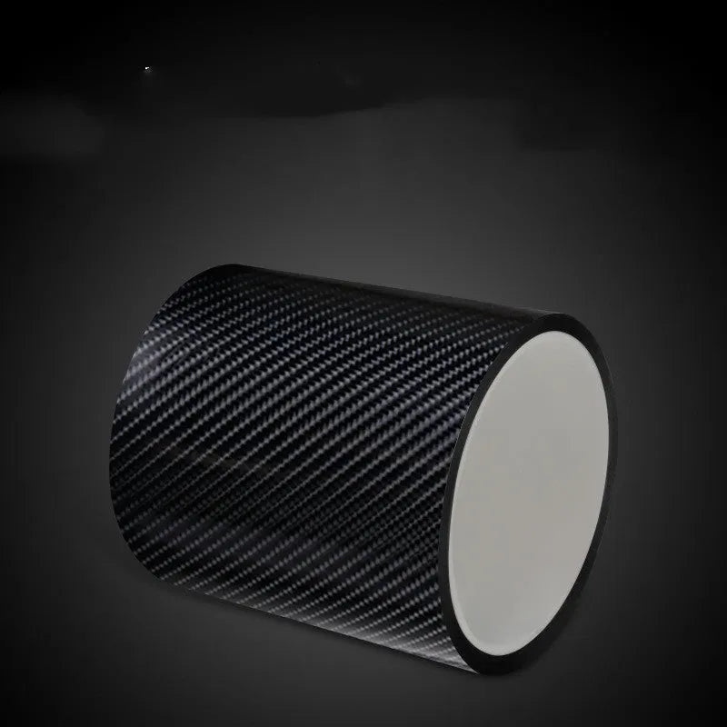 General Car Door Sill Strip Anti-Stepping Bumper Film in Carbon Fiber 5D Style Protective Anti-Collision Film for Vehicle Door Edge 3cm 5cm 7cm 10cm Width Options Multiple Lengths 3m 5m 10m Self-Adhesive Universal Fit Protective Trim