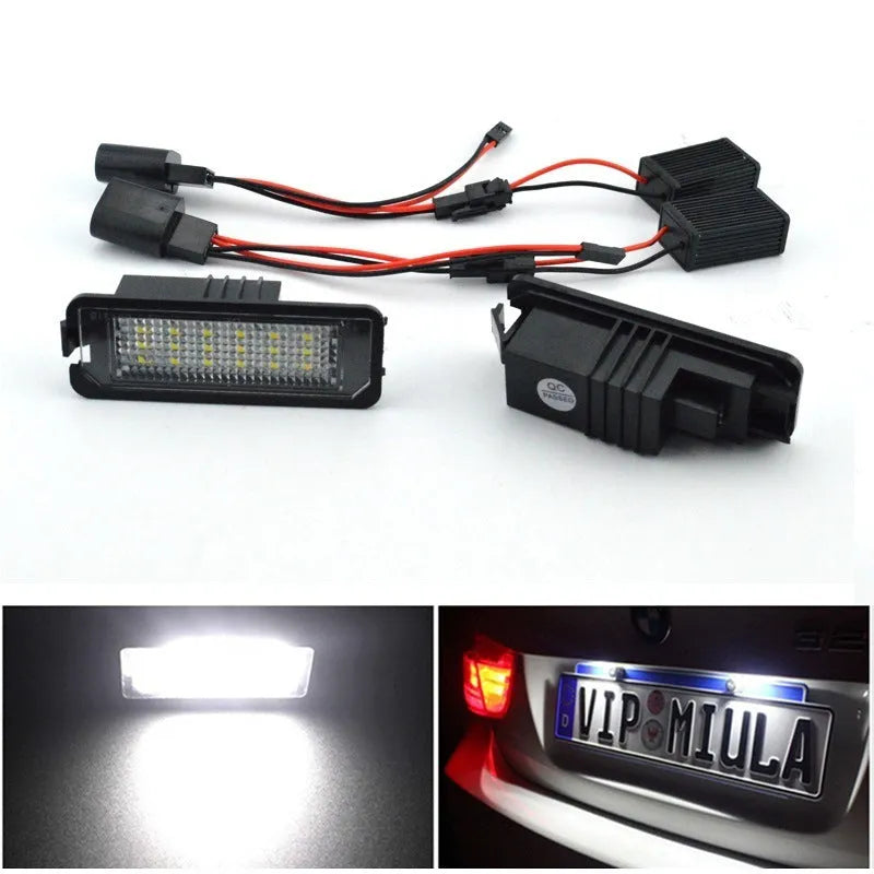 Volkswagen LED license plate light replacement kit for Golf, Polo and Phaeton models