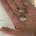 Geometric shell earrings in retro style with rectangular shell or square panther colour options