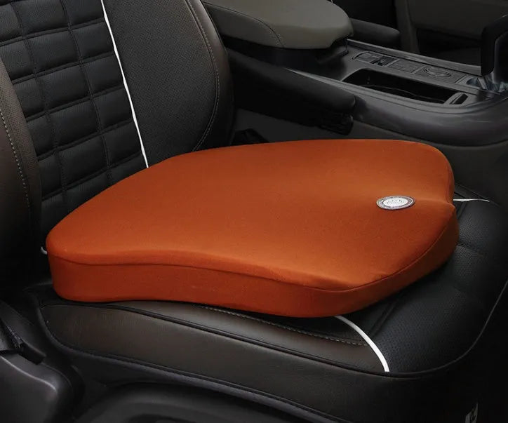 Car monolithic cushion with memory cotton filling, 47x45x7cm, in Crystal grey colour on car seat
