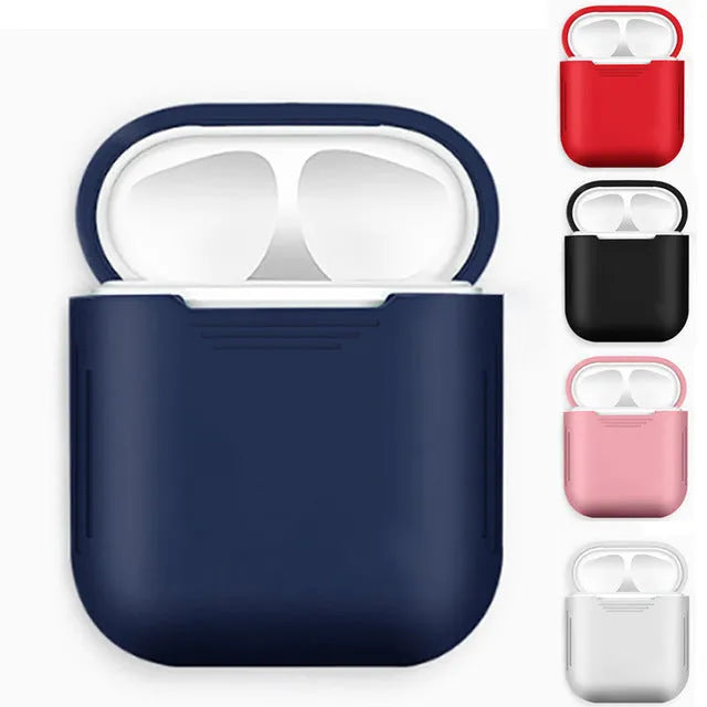 Silicone AirPods case with anti-lost rope and shockproof earmuffs in multiple colour options