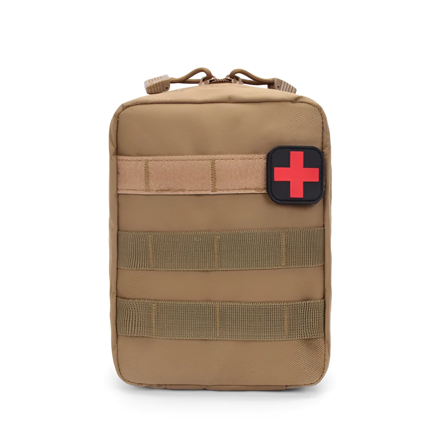 Tactical medical vest accessory bag in wear-resistant nylon fabric with Velcro attachment