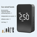 Wireless digital display tyre inflator pump with large screen showing pressure reading