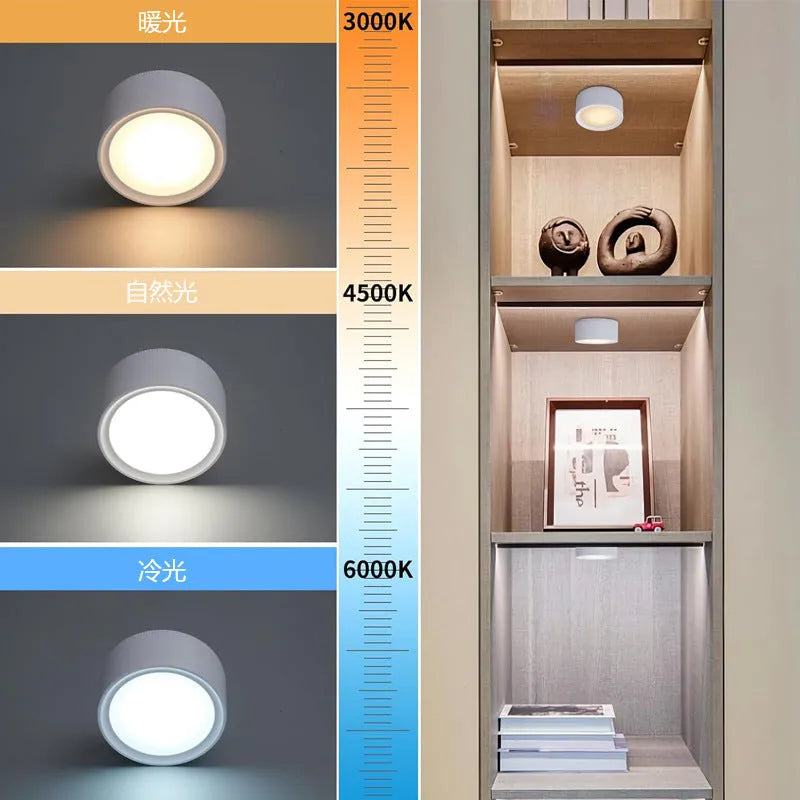 White transparent planet-style LED magnetic suction light with remote control