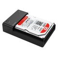 Black universal hard disk box enclosure for 2.5 and 3.5 inch SATA drives with data cable