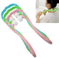 Hand roller neck massager with 3D floating-point bionic finger design in blue colour