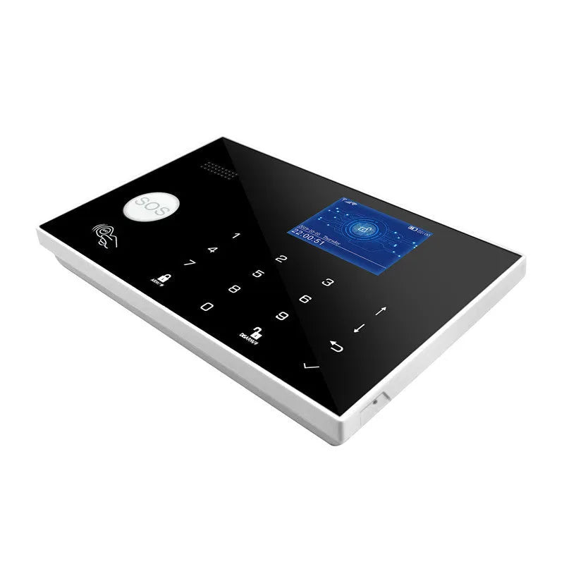 WiFi GSM touch button household burglar alarm system with wireless connectivity