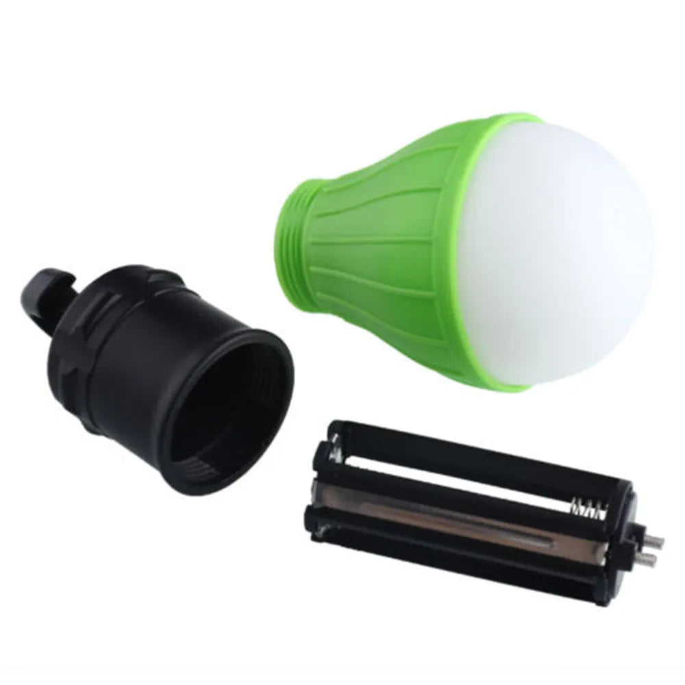 Portable LED camping lantern with hanging hook in blue colour, showing compact 11cm size