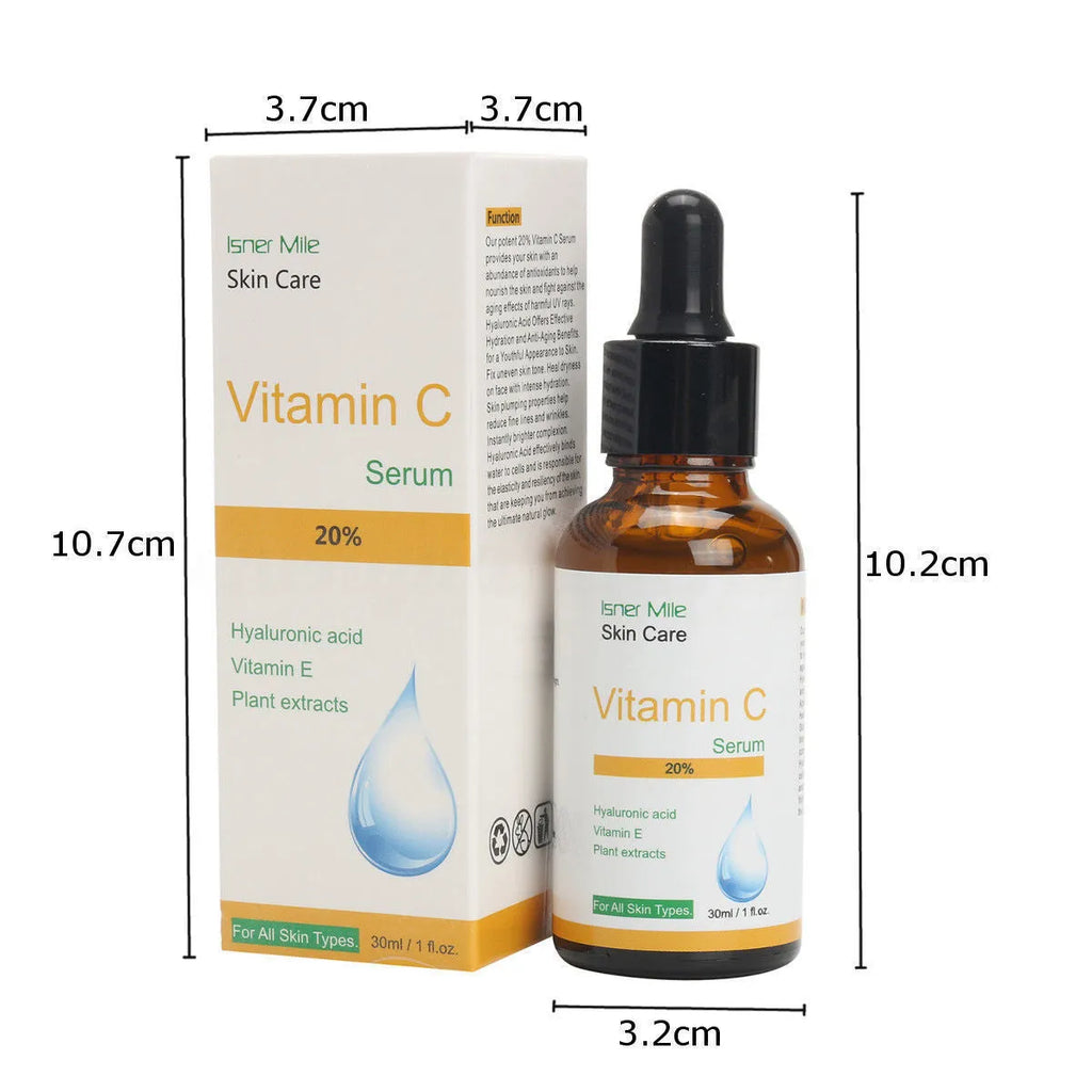 30ml Vitamin C serum bottle for brightening uneven skin tone and dullness