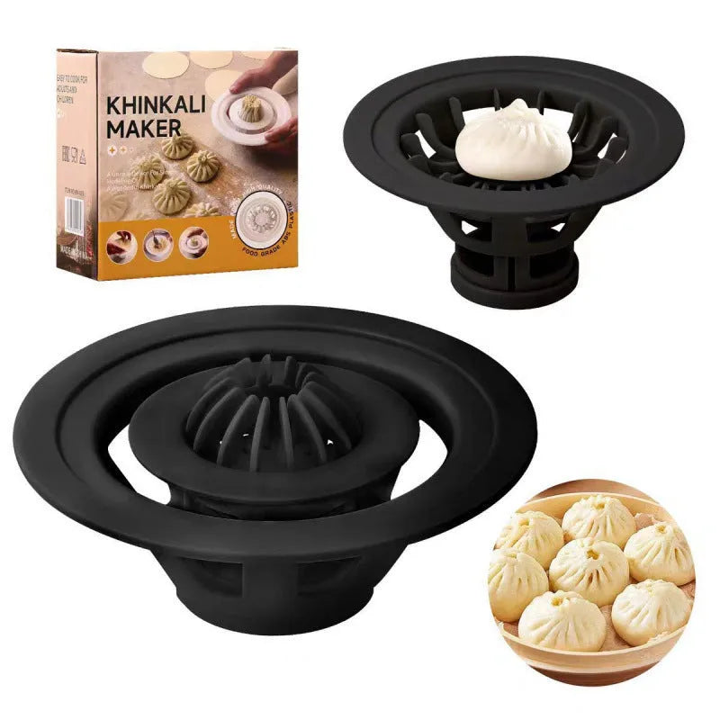 Black Jinkali steamed bun mould set with dumpling mould and shaomai tool