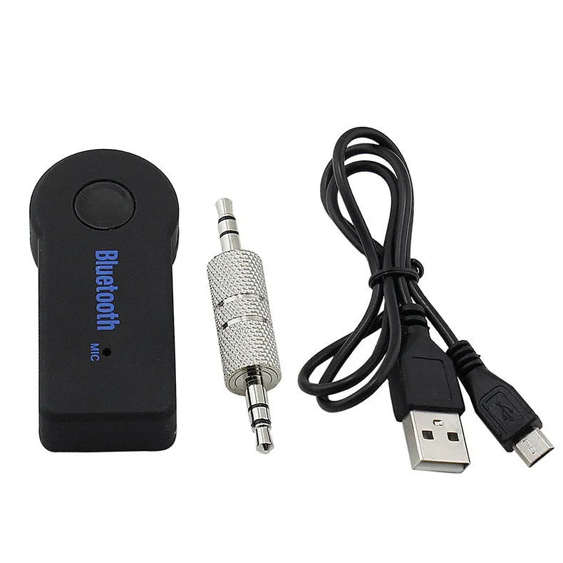 Bluetooth music receiver with 3.5mm audio plug and mini USB charging port