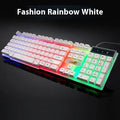 Gaming keyboard USB cable with LED glow lighting in braided white or black 1.8m design