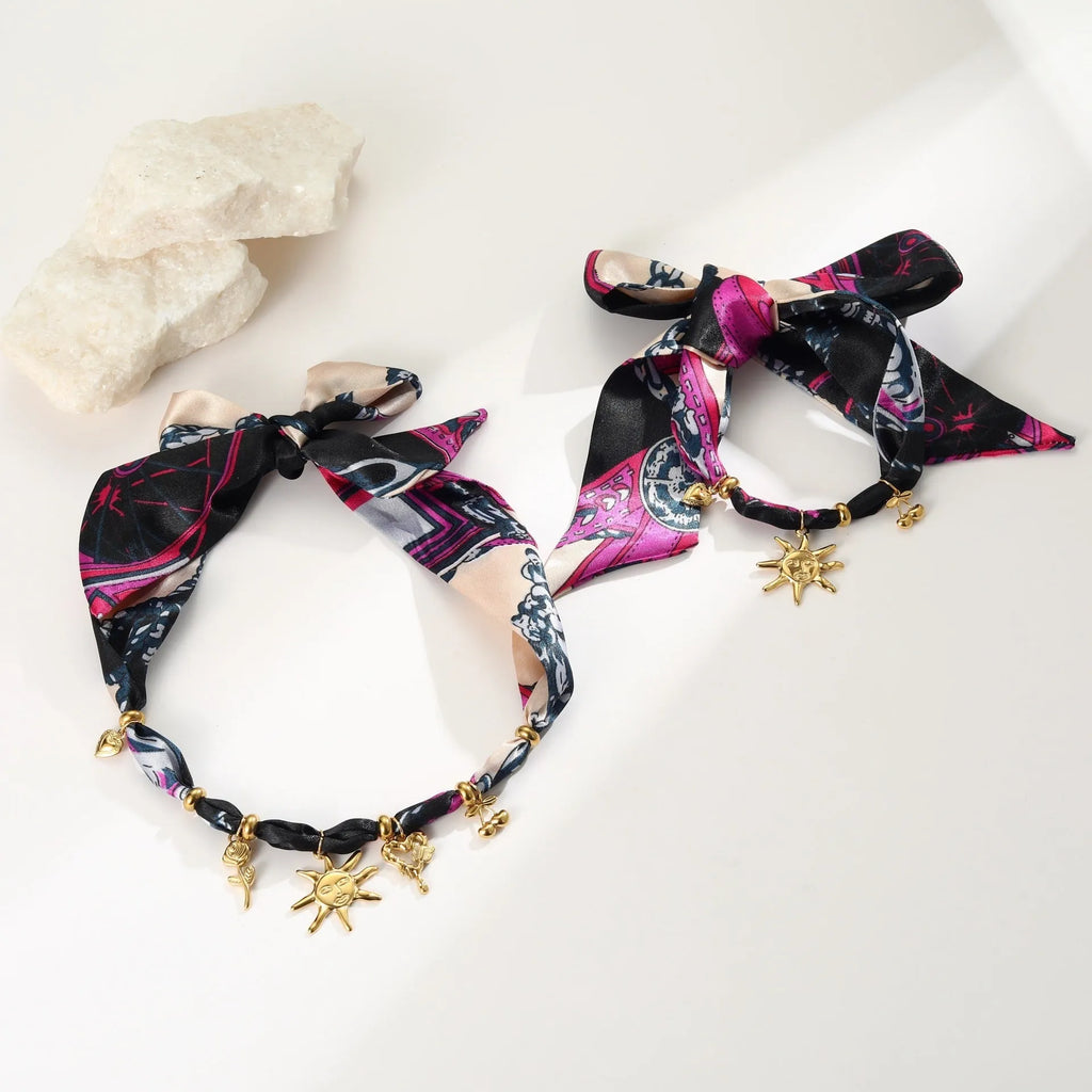 Women's geometric pendant necklace with gold chain and matching bracelet for autumn winter fashion