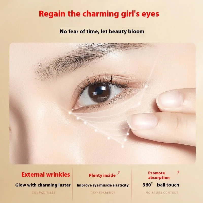 Red 20ml bottle of 20g eye anti-wrinkle massage essence oil for hydrating and firming