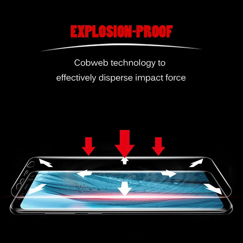 Purple light hydraulic film curved screen protector for Samsung Galaxy phones