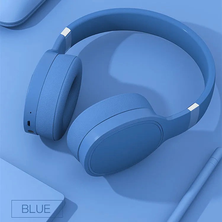 Wireless Bluetooth headset with 40mm speakers available in black, blue, grey, or white colours