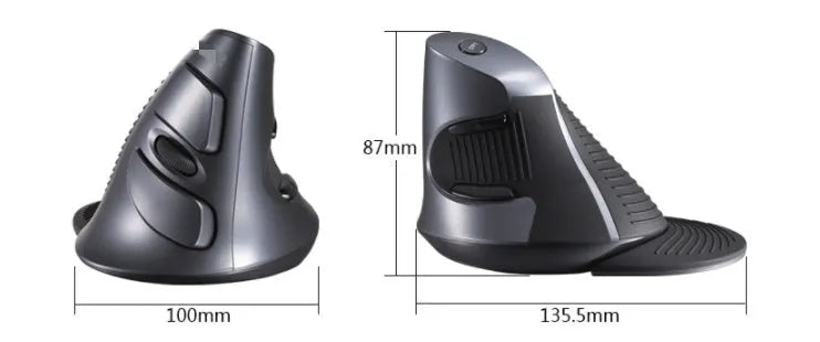 M 618 vertical wireless ergonomic mouse in black or white with USB receiver