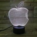 3D fruit design LED night light with acrylic shade showing touch control and seven colour illumination options