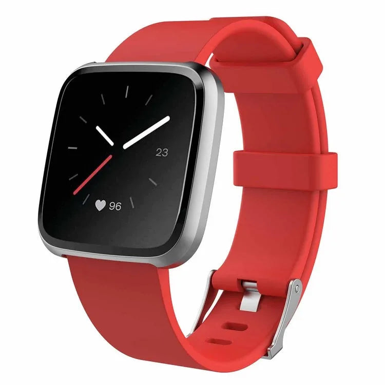 Fitbit Versa Lite replacement TPE wrist strap in large size, shown in multiple colour options.