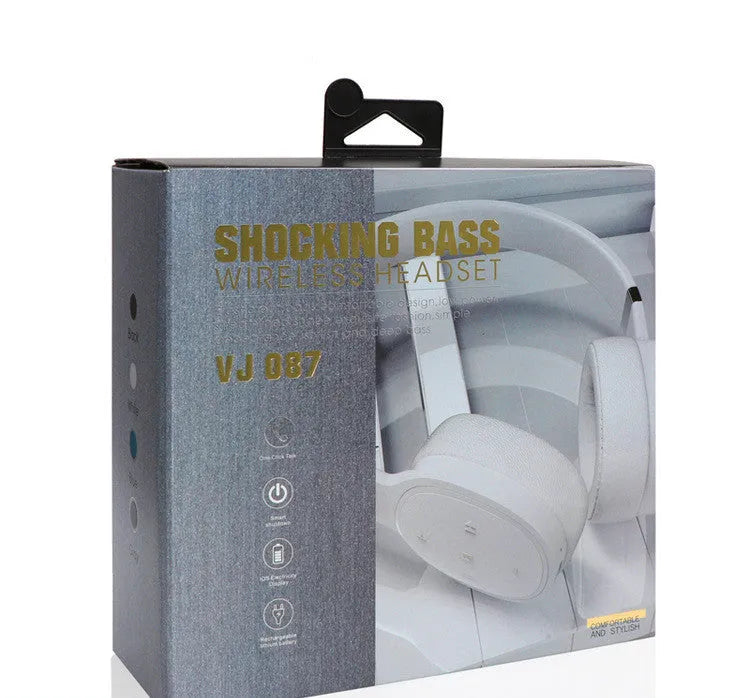 Wireless Bluetooth headset with 40mm speakers available in black, blue, grey, or white colours