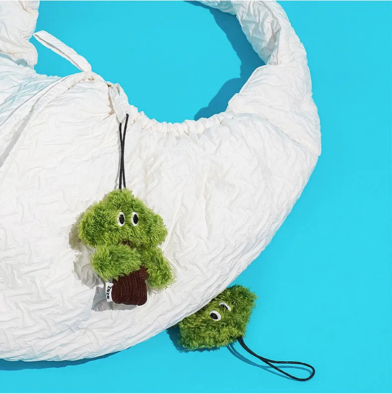 Cat mint toy bag pendant with tease stick in three size options
