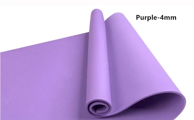 EVA yoga mat in six colours showing 4mm and 6mm thickness options for fitness exercise