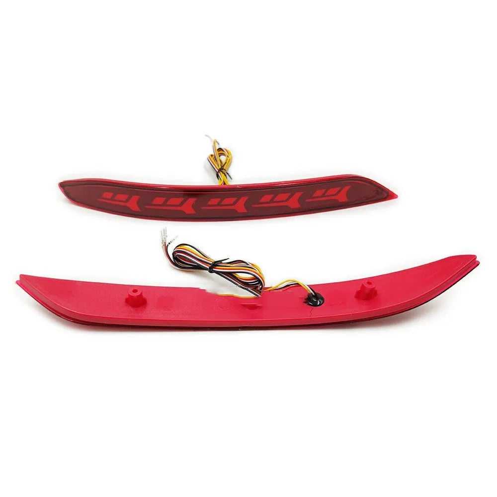 Modified Volkswagen Sagitar rear bumper LED light with scan flowing water effect for 2019-2021 models.