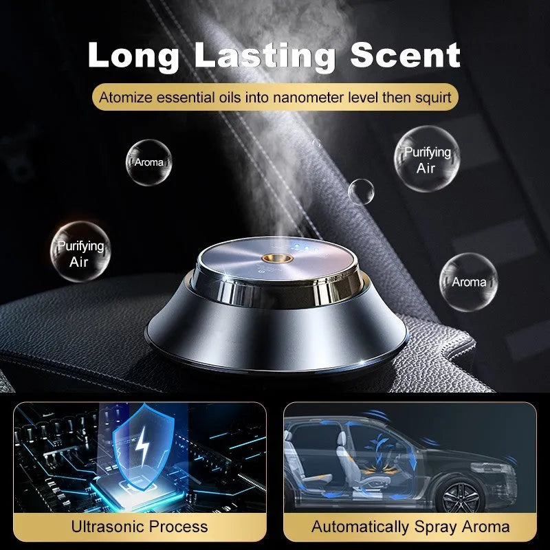 Black butterfly-design car aromatherapy diffuser with USB cable and 50ml essential oil bottle