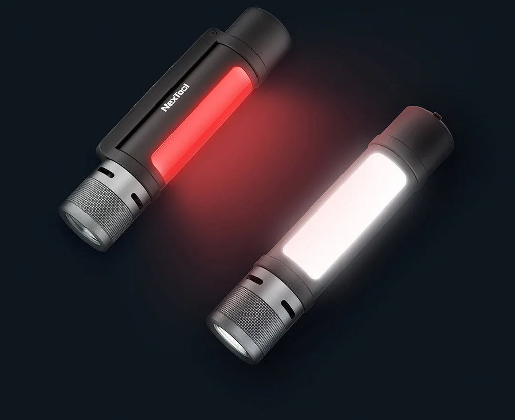Home long-range portable rechargeable flashlight black aerospace aluminium IPX4 waterproof type-c charging power bank